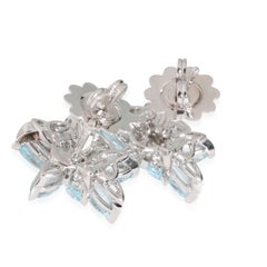 Asprey Topaz Earring in 18k White Gold 0.09 CTW
