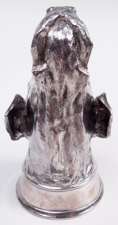 Asprey Traditional Sterling Silver Hound Dog Stirrup Cup, 1958