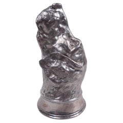 Asprey Traditional Sterling Silver Hound Dog Stirrup Cup, 1958