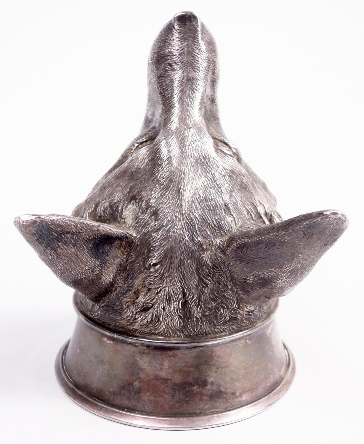 Britannico Asprey Traditional Thatcher-Era Sterling Silver Fox Stirrup Cup, 1988 in vendita