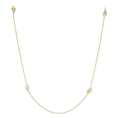 Asprey Tri-Color Gold Diamond Necklace