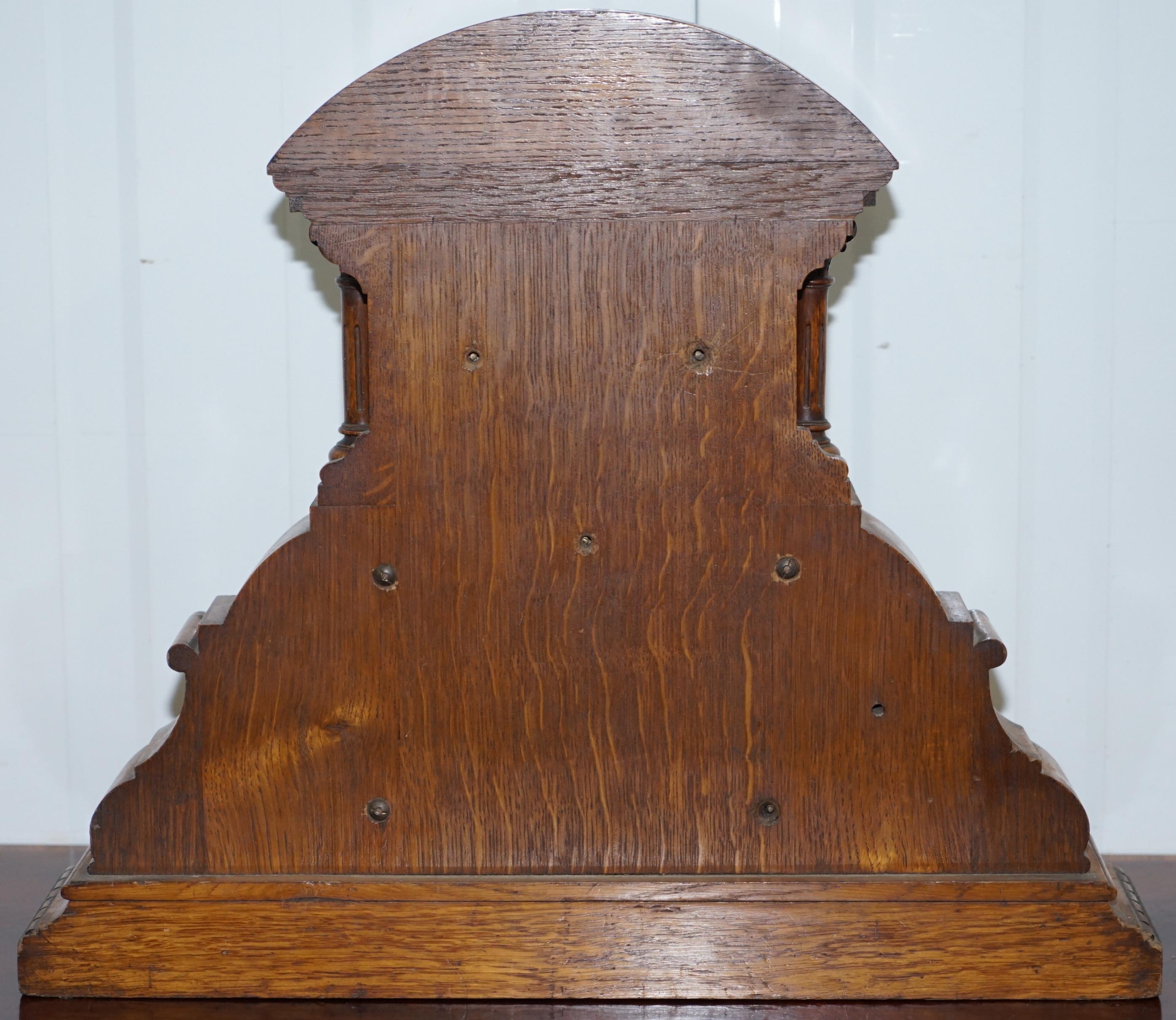 Asprey Victorian Mahogany Cased Mantle Clock Barometer & Thermometer Combination 12