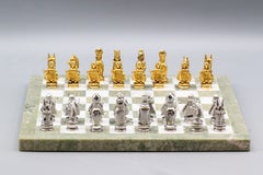 Asprey White and Yellow Gold Marble Chess Set