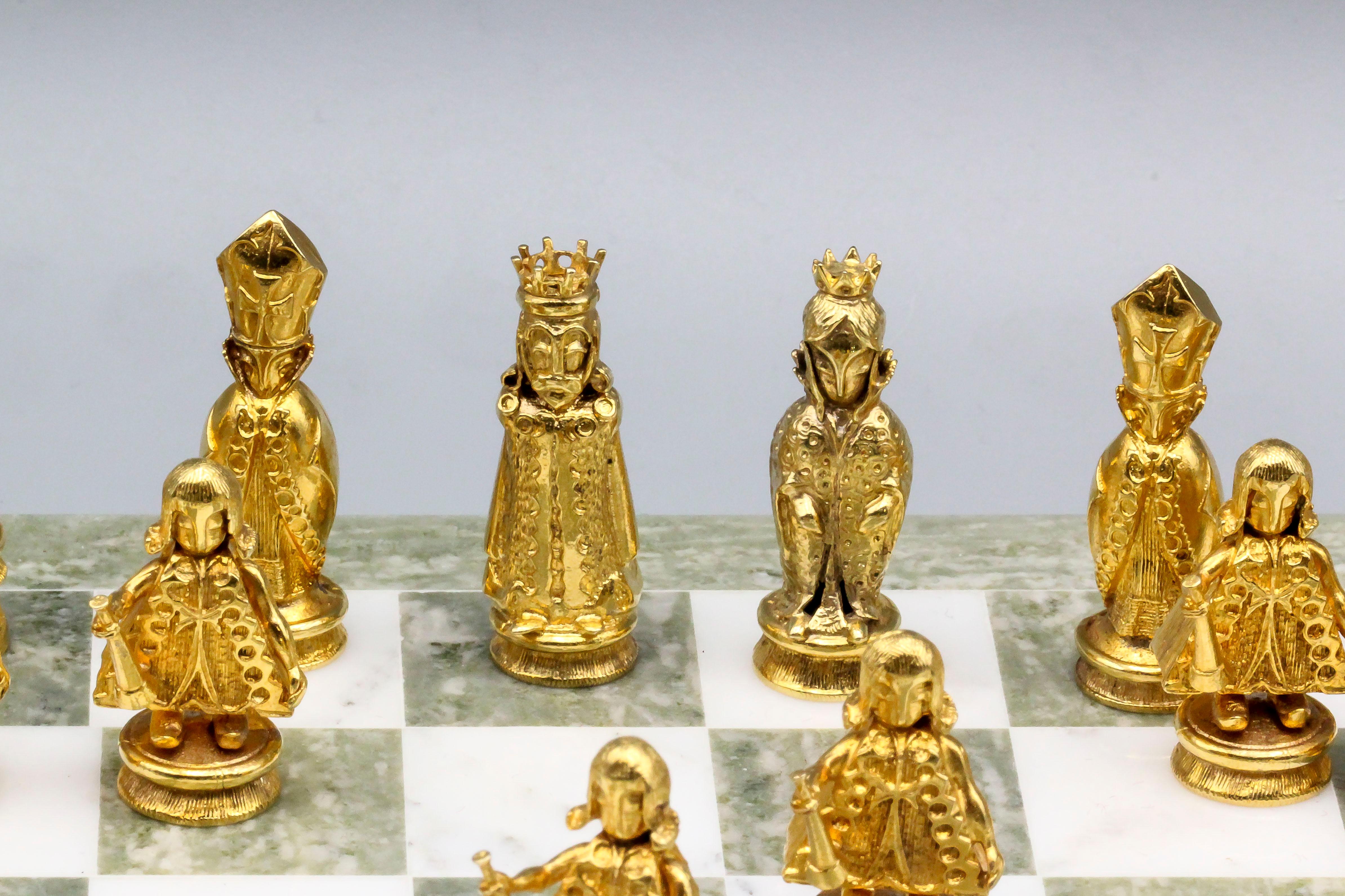 gold chess board