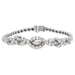 Asprey White Gold Diamond Bracelet 5.77 Carat TDW