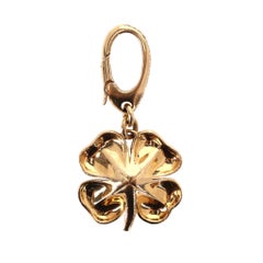 Asprey Woodland Clover Charm in 18k Gold & Diamond