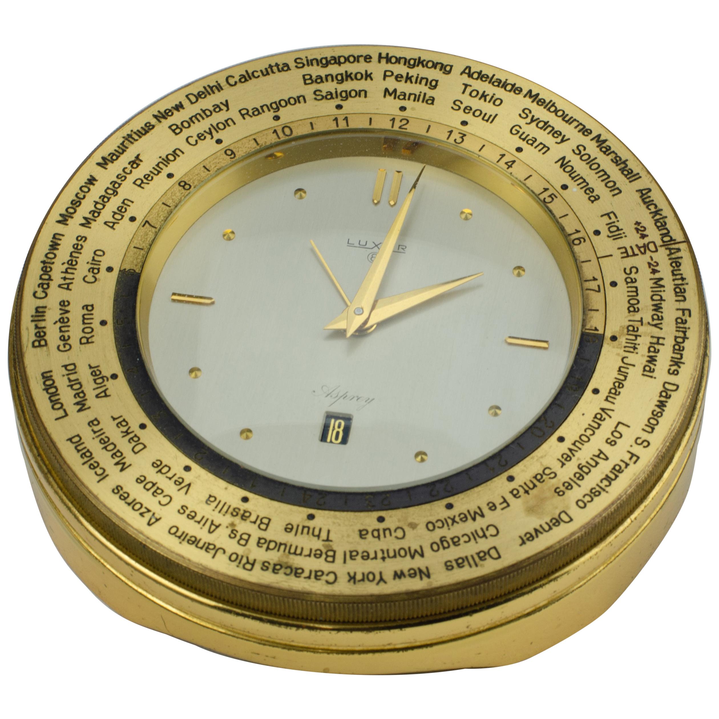 Asprey World Time Desk Clock