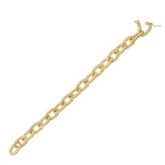 Asprey Yellow Gold Twisted Wire Link Bracelet