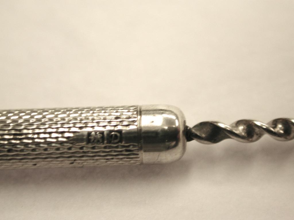 Modern Asprey's Sterling Silver Cigar Piercer, 1953