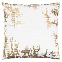 Asra White and Gold Pillow