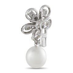Assael 18K White Gold 5.24ct Diamond and Pearl Clip-On Earrings AS15-050426