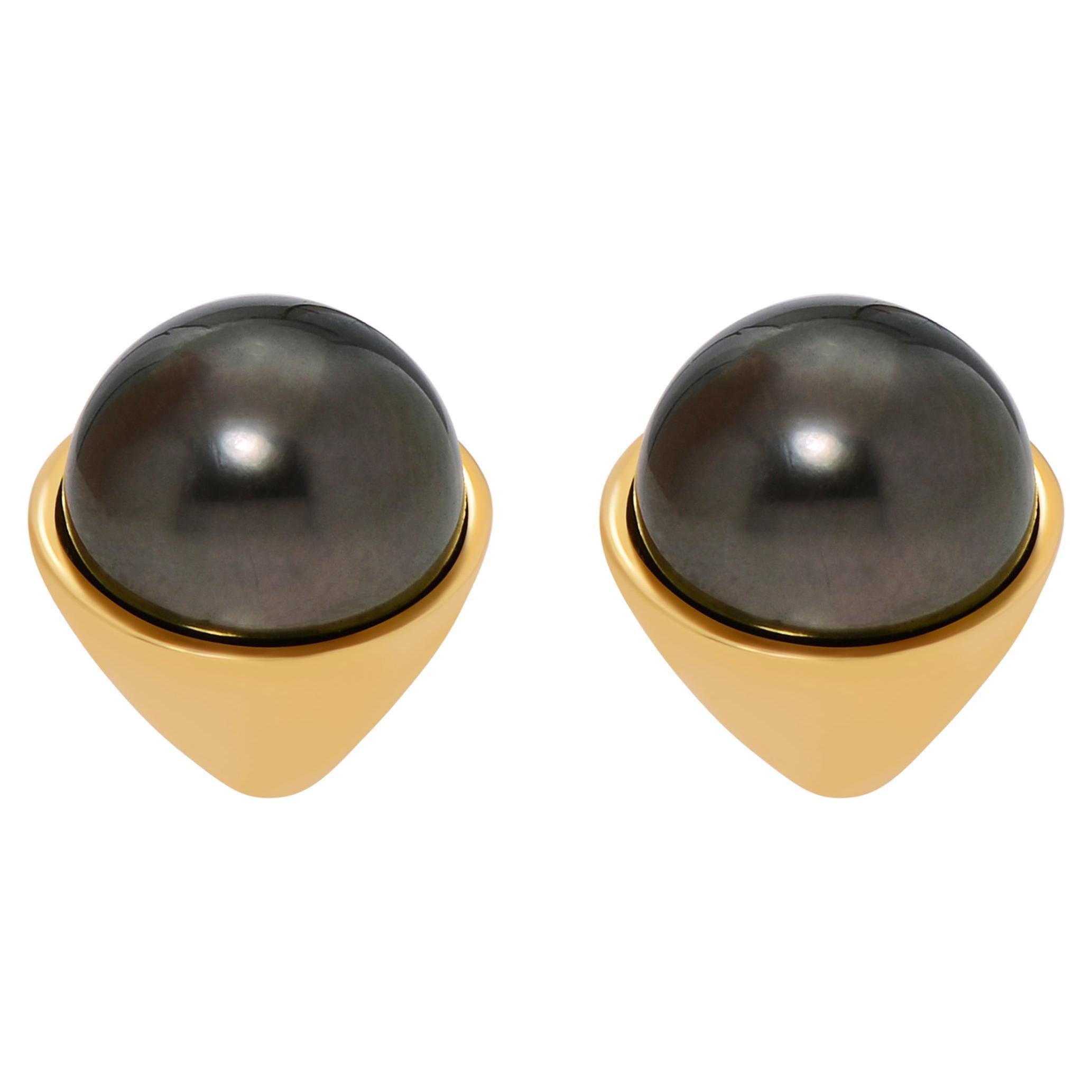 Assael 18K Yellow Gold Japanese Akoya Cultured Pearl Stud Earrings For