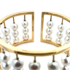 Assael Akoya Cultured Pearl Cuff 18K Yellow Gold