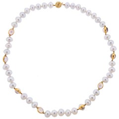 Assael Pearl Moonstone Gold Necklace