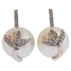 Assael South Sea Pearl Diamond Gold Earrings