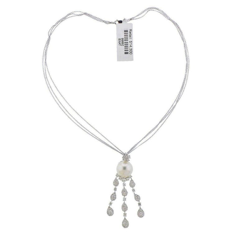 Assael South Sea Pearl Diamond Gold Pendant Necklace For Sale at 1stDibs