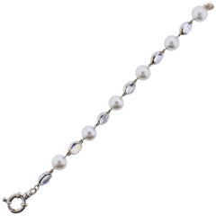 Assael South Sea Pearl Moonstone Gold Bracelet