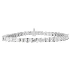 Asscher Cut 14.00 carats Diamond Platinum Tennis Bracelet