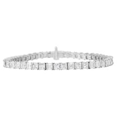 Asscher Cut 14.00 carats Diamond Platinum Tennis Bracelet