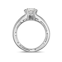 Anello di fidanzamento GIA con taglio Asscher 2.01 G VS1