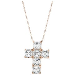 Asscher Cut Diamond Cross