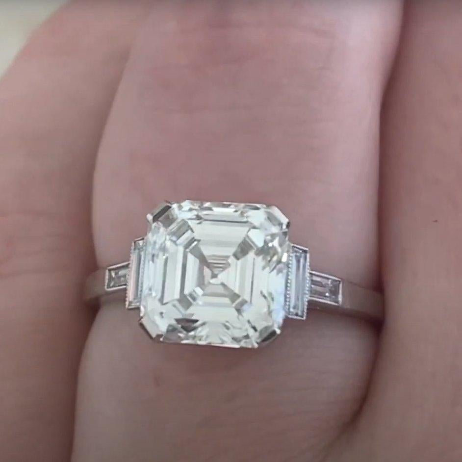 De las mujeres Anillo de compromiso de diamantes talla Asscher (GIA aprox. 3,10 quilates), platino en venta