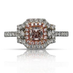 Asscher Cut Diamond Engagement Ring GIA Certified FBP
