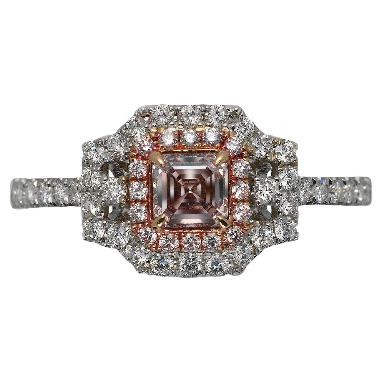 Asscher Cut Diamond Engagement Ring GIA Certified FBP