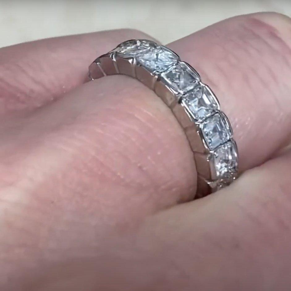 Bracelet bristol éternel en diamant taille Asscher (environ 4 carats), platine Unisexe en vente