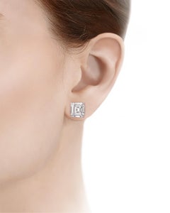 Asscher-Cut Diamond Studs, 14.42 Carats