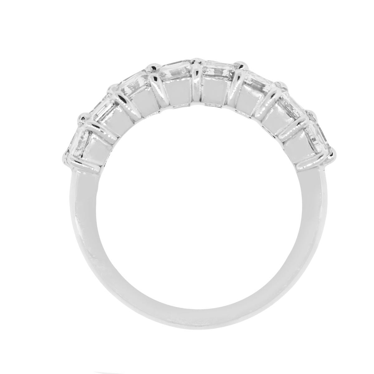 Asscher Cut Diamond Three-Row Band (Asscher-Schliff)