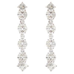 Orecchini a cascata con diamanti taglio Asscher