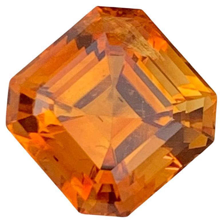 Asscher Cut Loose Madeira Citrine Square Shape 3.60 Carats From Brazil  For Sale