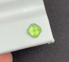 Asscher Cut Peridot Gemstone: Natural August Birthstone, Pakistan 0.90 carats