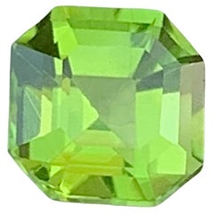 Asscher Cut Peridot Gemstone: Natural August Birthstone, Pakistan (0.94 carats)