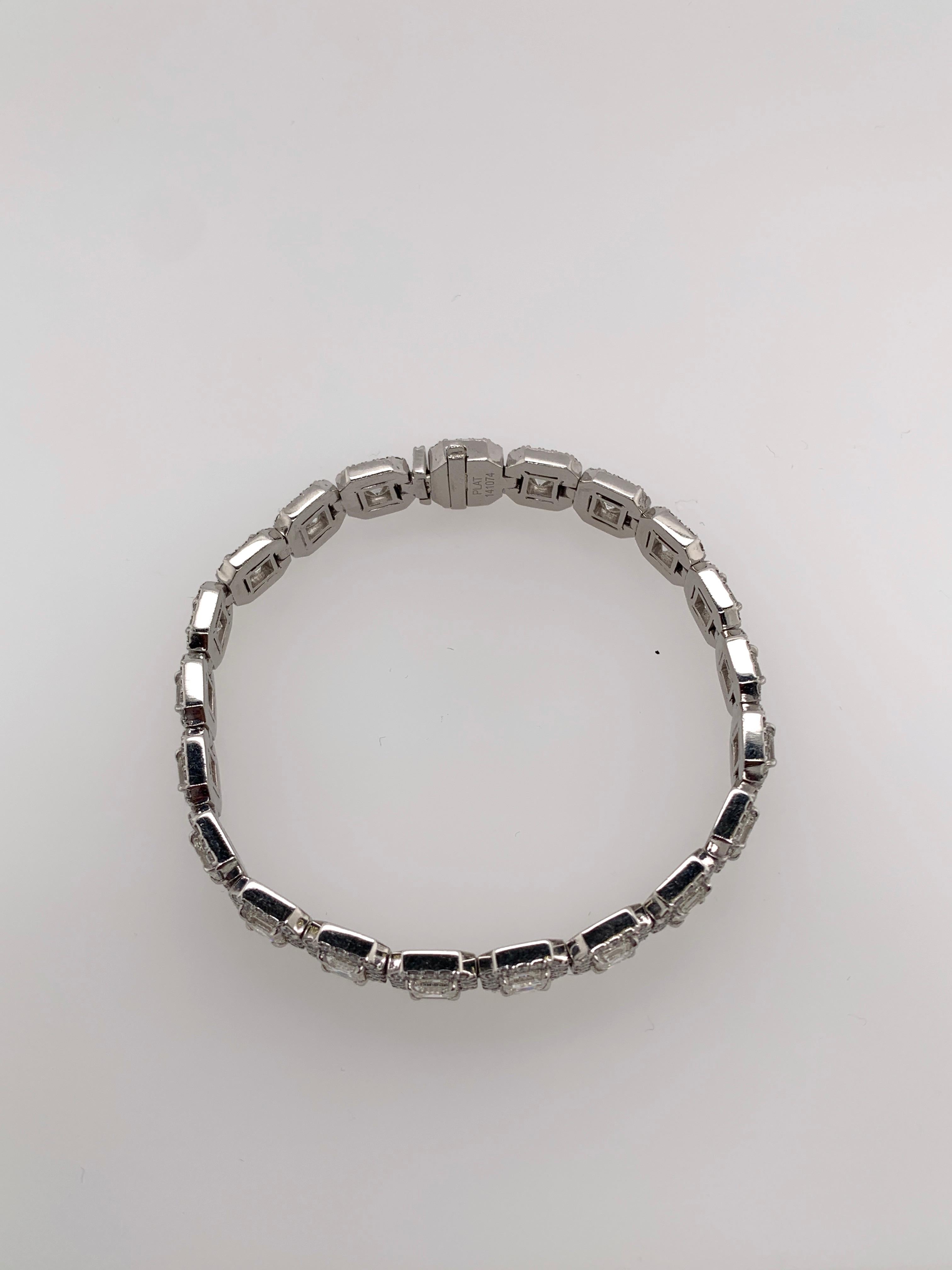 asscher cut tennis bracelet