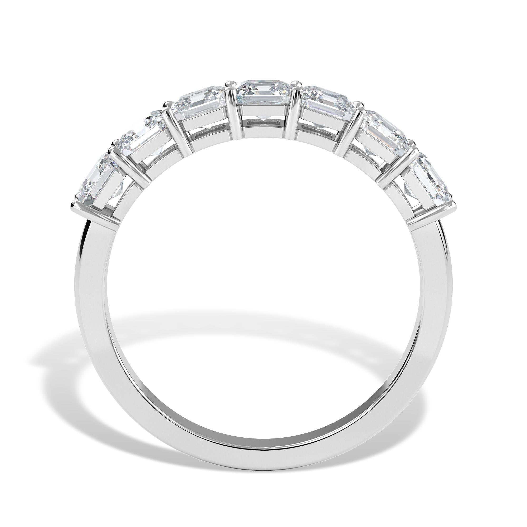 Asscher Diamant- Anniversary-Ring, 1,65TCW (Asscher-Schliff) im Angebot