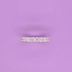 Asscher Diamond Bezel Eternity Band, 5.63 total carat