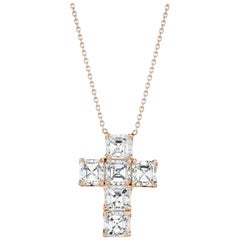 Asscher Cut Diamond Cross