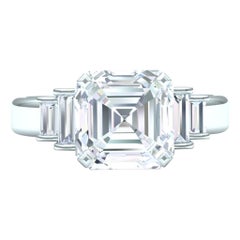 Asscher Diamond Engagement Ring GIA Certfied 2.0 Carat D-VS2