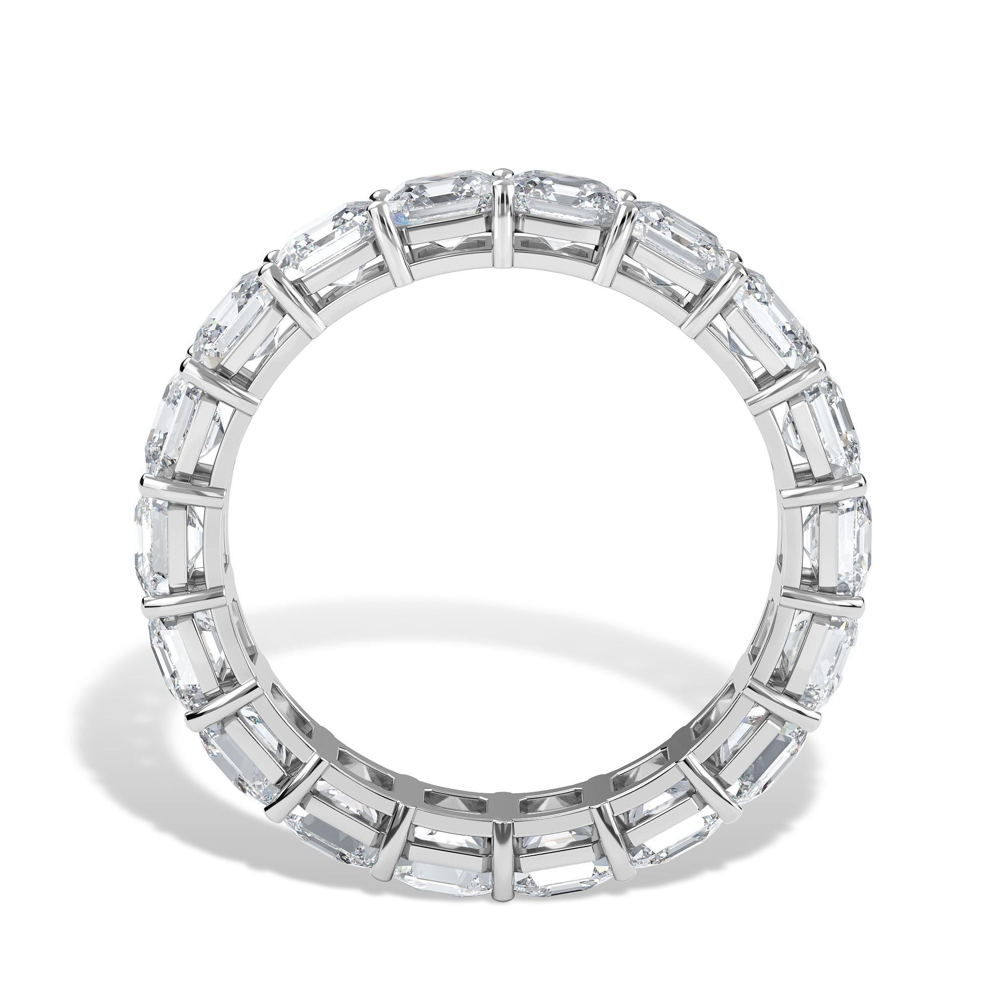 Asscher Diamant-Eternity-Ring 5,50 Gesamtkarat (Asscher-Schliff) im Angebot