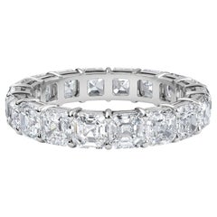 Asscher Diamant-Eternity-Ring 5,50 Gesamtkarat