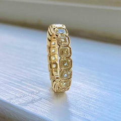 Asscher Eternity Band Fancy Yellow  Royal Radiance Signature Diamond Ring