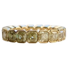 Asscher Eternity Band Fancy Yellow  Royal Radiance Signature Diamond Ring