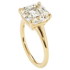 Asscher Statement Brilliant White 14K White Gold Elegant Sparkle Heirloom