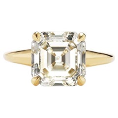 Asscher Statement Brilliant White 14K White Gold Elegant Sparkle Heirloom