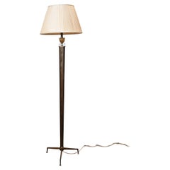 Asselbur, Paris — Gilt Bronze & Crystal Tripod Floor Lamp (Médy-Roc, c.1955)