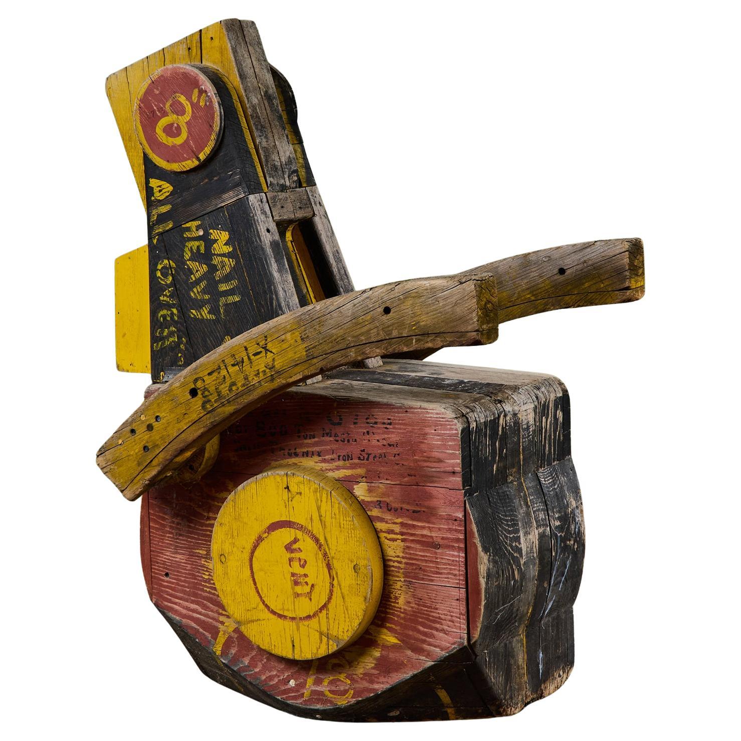 Assemblage Armchair in the Style of Robert Hudson For Sale