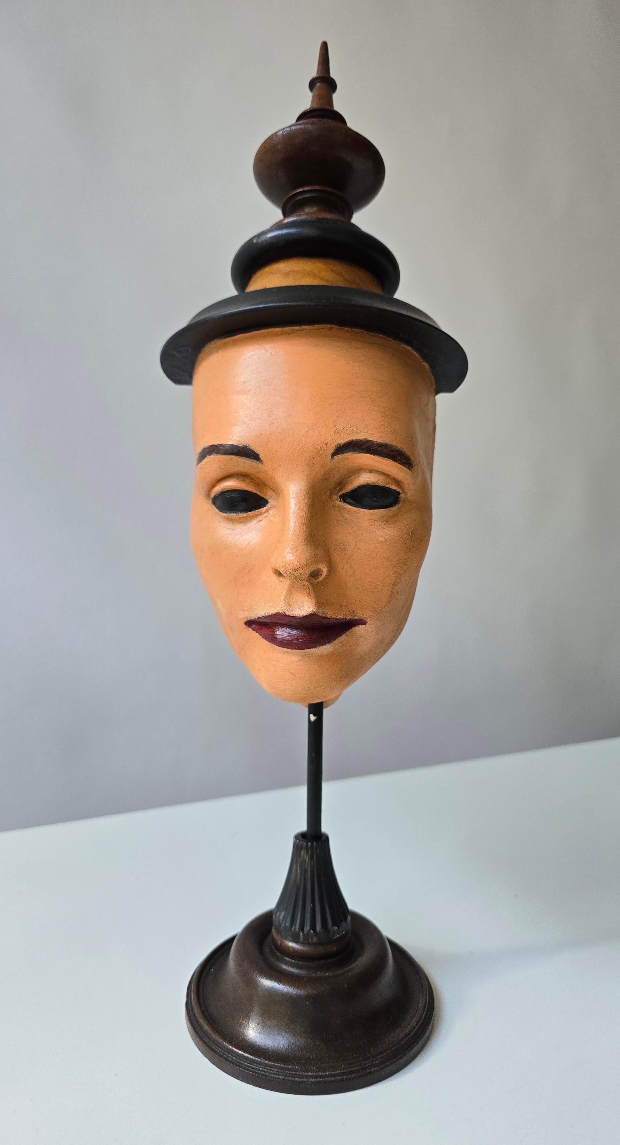 Autre Assemblage Masque Sculpture en bois et métal, Contemporain en vente