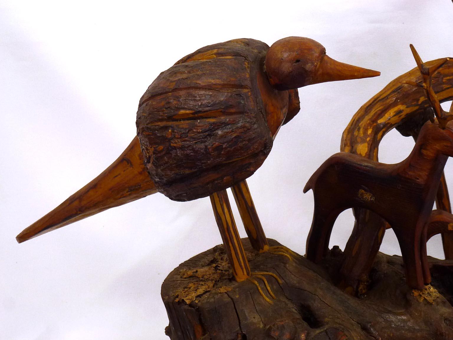 Assemblage of Carved Birds and Animals by the Outsider Artist Russell Gillespie 3